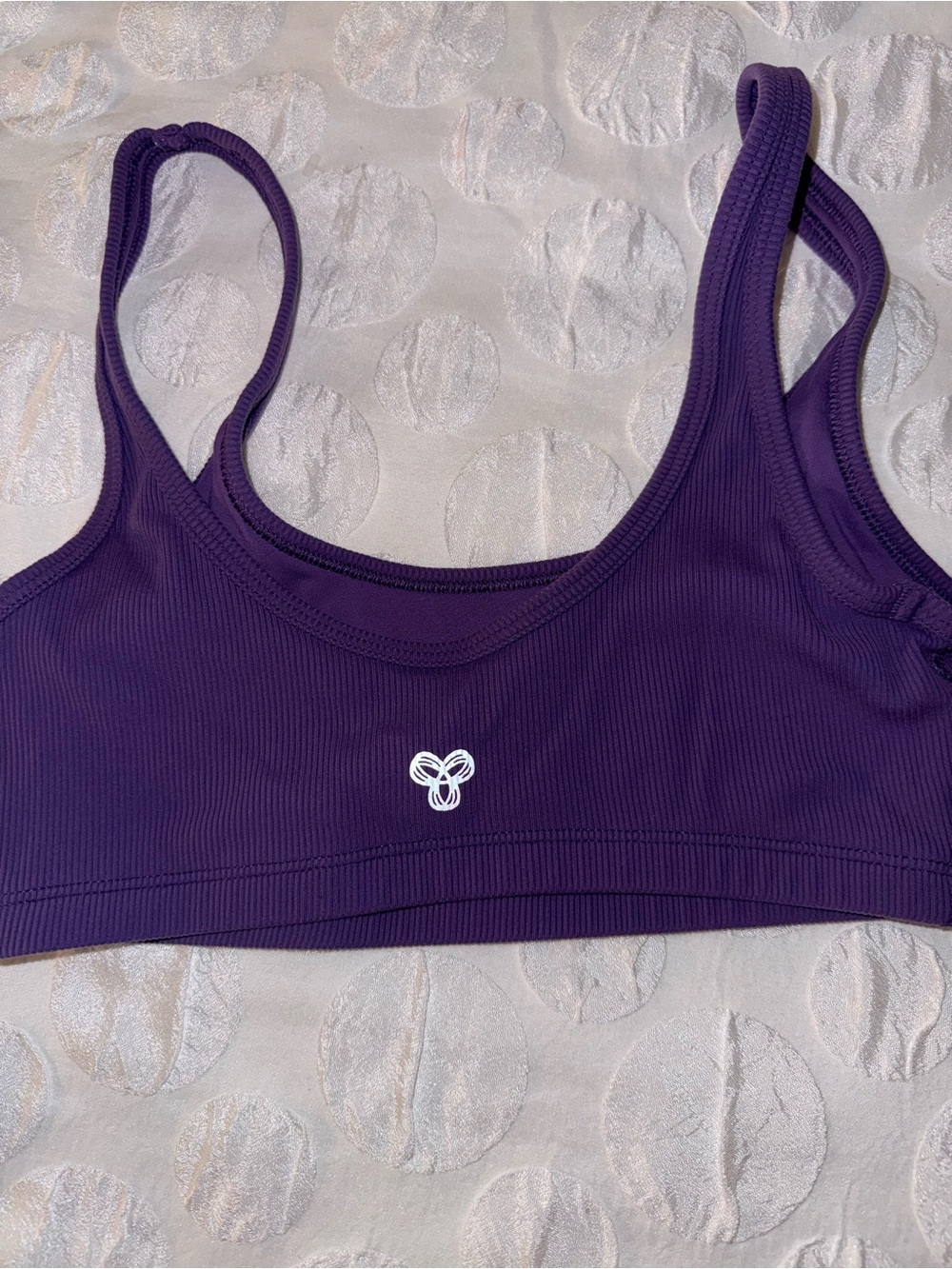 TNA Purple Ribbed Scoop Sports Bralette